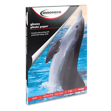 Innovera® Glossy Photo Paper, 7 Mil, 8.5 X 11, Glossy White, 50-pack freeshipping - TVN Wholesale